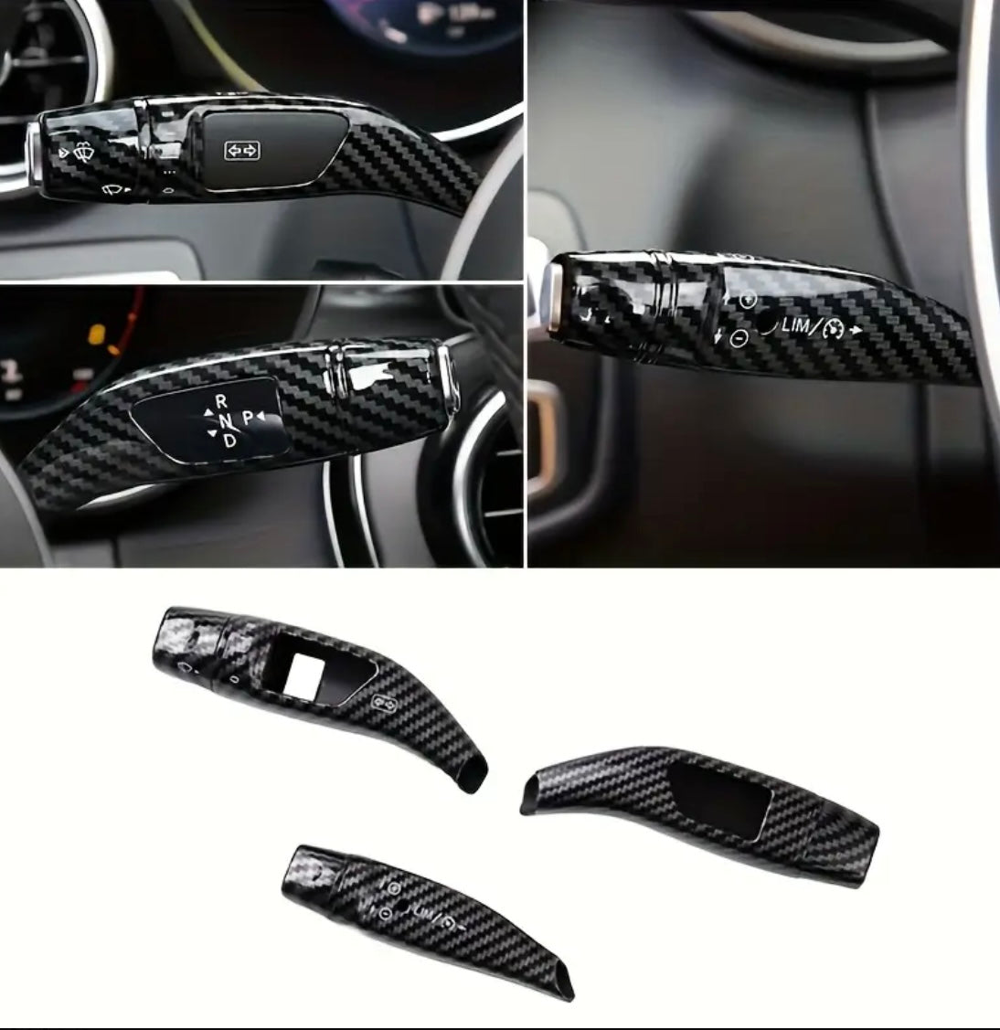 Carbon Fiber Indicator/Wiper, Gearshift, and Cruise control cover (3pcs)
