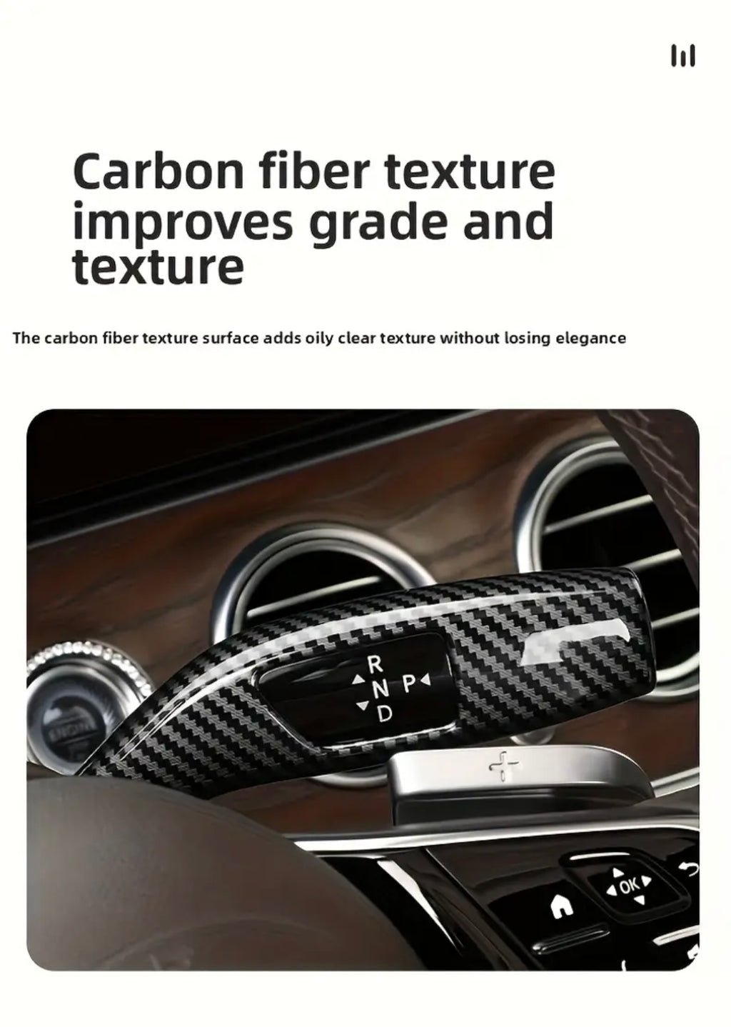 Carbon Fiber Indicator/Wiper, Gearshift, and Cruise control cover (3pcs)