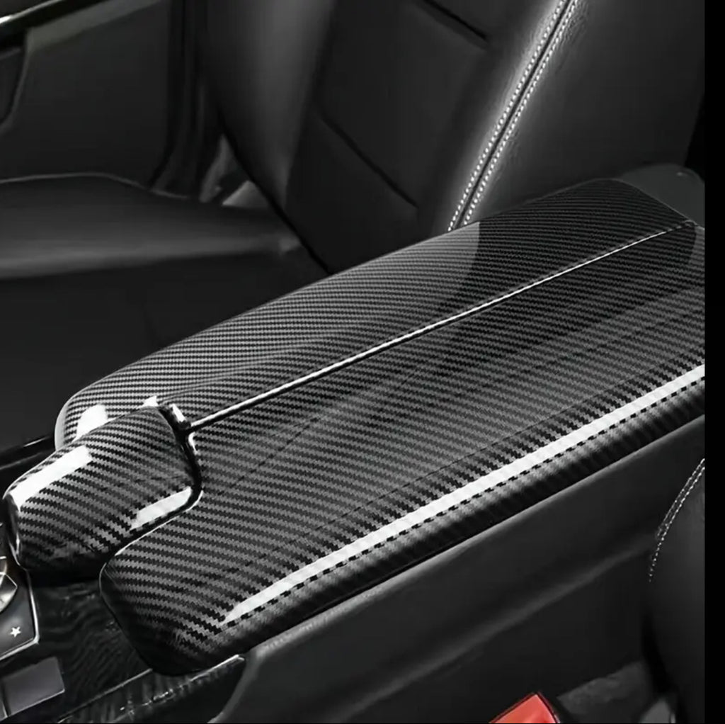 Carbon Fiber Style Car Console Armrest Cover