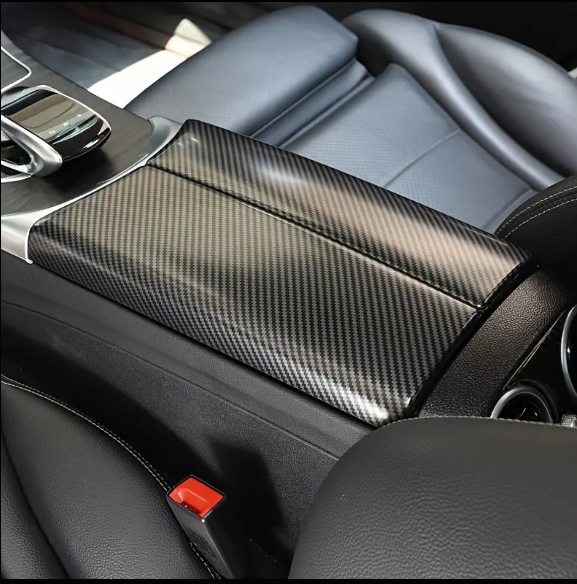 Carbon Fiber Central Storage Box Cover for Mercedes W205